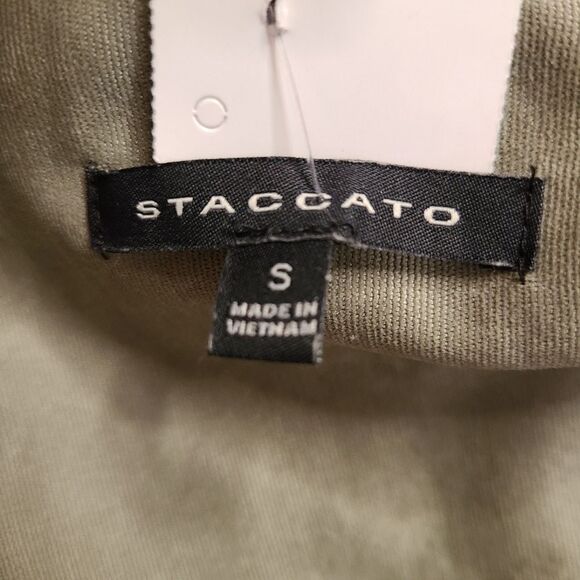 STACCATO Size Small Olive Green Funnel Neck Lightweight Utility Jacket Gorpcore - Picture 8 of 11